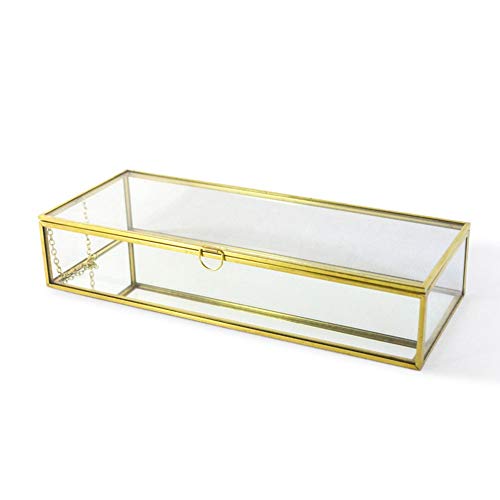 Preisvergleich Produktbild Schmuckkästen Schmuckschatullen Kupfer Glas Schmuckkiste Große Europäische Stil Home Schmuck Aufbewahrungsbox for Ring Halskette Ohrringe TZXSHO