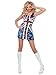 Smiffy's Women's Fever All that Glitters Rule Britannia Costume, Sequined Union Jack Dress, Around the World, Fever, Size 10-12, 25001