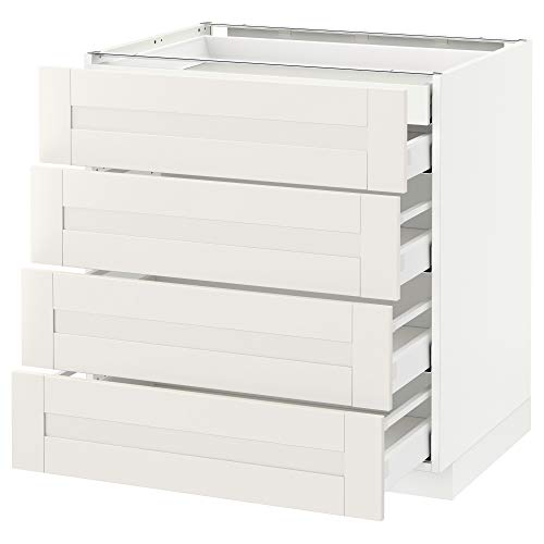 METOD/MAXIMERA base cb 4 frnts/2 bajos/3 md drwrs 80x61.8x88 cm blanco/Sävedal blanco