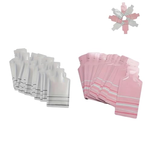 100Pcs Heat Sealing Shampoo Sample Pouches,Best Portable Disposable Aluminum Toiletry Liquid Pouches for Travel,Easy to Seal (Mixed colors)