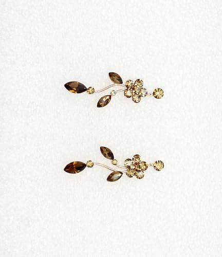 Image of Faship Gorgeous Rhinestone Crystal Floral Necklace Earrings Set