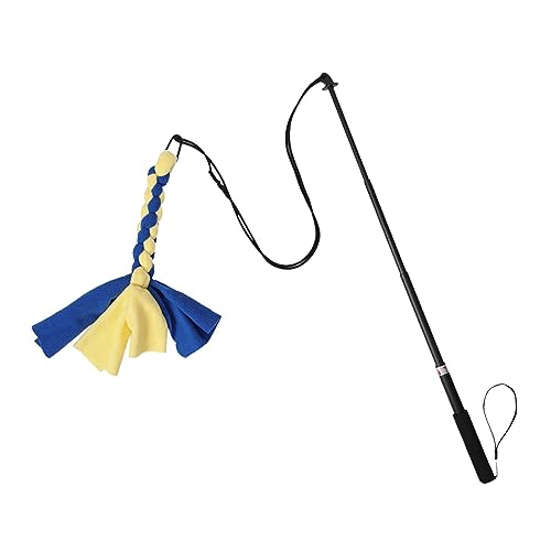 Generic Flirt Pole Toy, Interactive Tug Toy Destacável, Durável, com Corda Trançada Colorida Extensí