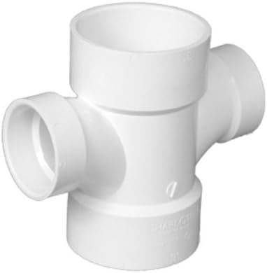 Genova 73542 Reducing Double Sanitary Tee, All Hub, 4 X 4 X 2 X 2