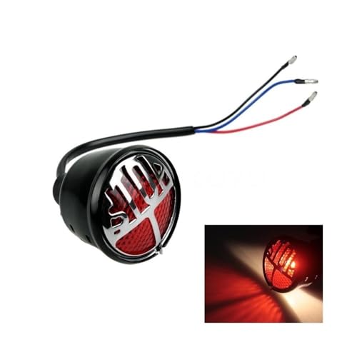 Feu arrière moto LED stop custom immatriculation pour chopper et cruiser - 4