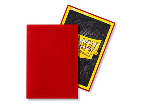 Image of 10 Packs Dragon Shield Matte Mini Japanese Crimson 60 ct Card Sleeves Display Case
