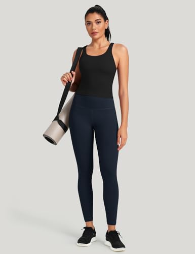 HeyNuts Zeal Bras for Women, Longline Medium Impact Crop Tank Bras Wirefree Sports Tops with Removable Pads4