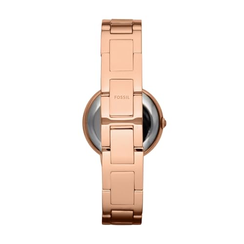 Fossil Damenuhr Virginia, Quarzwerk, 30mm Rose Gold Edelstahlgehäuse mit Edelstahlarmband, ES3284 – Ansicht 2