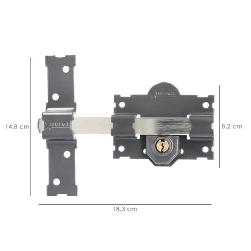 Bolt B-4 Key 2 Sides Pin 183mm Round Cylinder 70mm, Multicoloured, único - Image 2