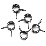 LQ Industrial 6mm Spring Clip 50PCS 6mm(1/4Inch) Inner Black Manganese Steel Spring Band Type Clamps...