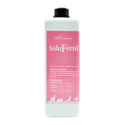 SoluFértil - Reproducción Aves - Vitamina E, Selenio y oligoementos Esenciales Durante la época de Puesta - Ideal para la época de cría - 250 ml (Ref.SFE)