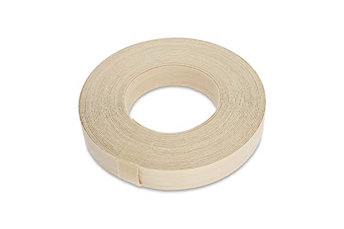 Ahorn (15 mm x 7,5 m) Holz Furnier Einfassung/Edge Streifenbildung Tape - Superior Grade serienmäßig DIY zum Aufbügeln (Hotmelt) PE & geschliffen Rollen Cover
