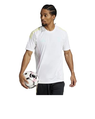 adidas Camiseta de entrenamiento del FC Juventus Tiro 25 s/s, color blanco poliéster, Blanco, XL