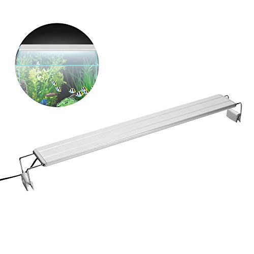 Riuty Aquarium Beleuchtung Aquarium Licht, 13W Wachstum gepflanzt Beleuchtung mit Extend Bracket Einstellbare LED-Lampe für 50-60cm Aquarium/Aquarium