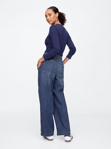 Image of Gap Women's Wide Leg Pull on Utility Pant