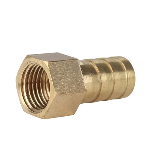 Conector de tubo de manguera de latón de 4 mm a 19 mm, adaptador de conector de cobre hembra BSP de rosca hembra de 1/8 pulgadas, 1/4 pulgadas, 1/2 pulgada, 3/8 pulgadas (8 mm, 1/2 pulgada)
