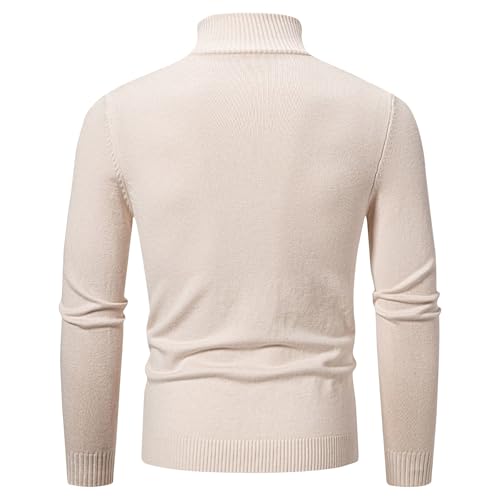 Men's Quarter Zip Sweaters Slim Fit Lightweight Knitted Mock Neck Pullover Casual Polo Sweaters Long Sleeved Sweater3