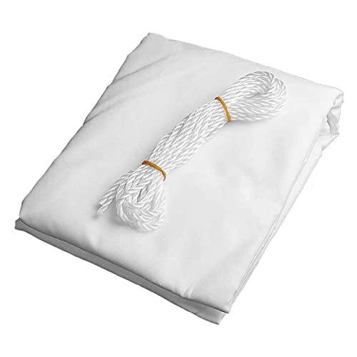 Voile d'ombrage imperméable rectangulaire blanc pour protection de terrasse - 6