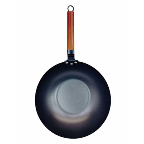 Wok de acero al carbono 25 cm fondo plano miniatura 2