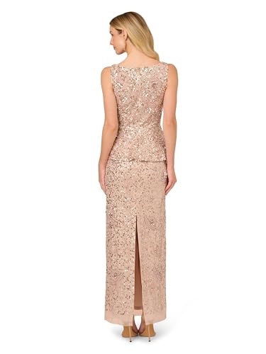 Image of Adrianna Papell Women's Beaded Peplum Long Dress