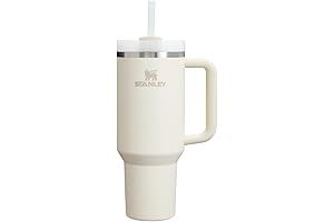 STANLEY Quencher H2.0 FlowState Vacuum Insulated Tumbler for Coffee, Tea, or Water in Cream Beige