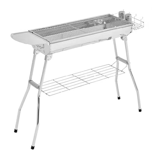 Barbecue portatile a carbonella in acciaio inox per campeggio, picnic, feste, facile da pulire, design a forma di cactus, ideale per gli appassionati di barbecue all'aperto