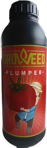 Groweed Plumper, Complejo Nutritivo para Plantas, Alto Contenido en Potasio, Libre de Cloruros, con Aminoácidos y Algas Marinas, para Fotosíntesis y Control de Estomas, 1L.