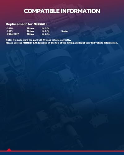 Image of KAX Alternator 11657N Compatible With Nissan Altima 2015 Replace 11657N 12V 110Amp CW 6-Groove Pulley