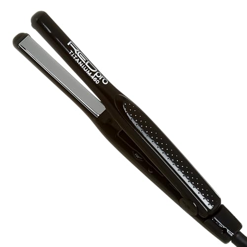 Kiss Products Red Pro Titanium Flat Iron, 1/2 Inch, 1 Pound