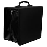 BAZEITFLOW PU Kunstleder CD Dvd Organizer Tasche mit Griff Kapazität CD Aufbewahrungskoffer für Auto und Reise Kratzfester Schutz Praktischer Medienhalter für Filme und Musik