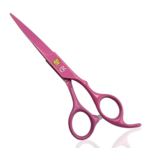 Professional Hair Cutting Scissors,Barber hair Cutting Shears Sharp Blades Haircut tool For Women,gril,kids 440c Stainless Steel Pink color-6.5 Inch length (Pink)