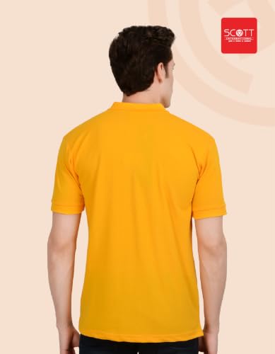 Image of Scott International Men's Cotton Polo T-Shirt | Six Degrees Soft & Breathable Collared T-Shirt | Half Sleeve Regular Fit Casual Wear | Comfortable Everyday Polo T-Shirt for Men