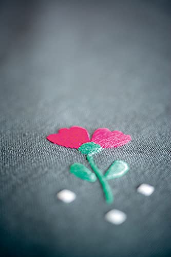 Kit broderie chemin de table fleurs multicolores de qualité supérieure - 4