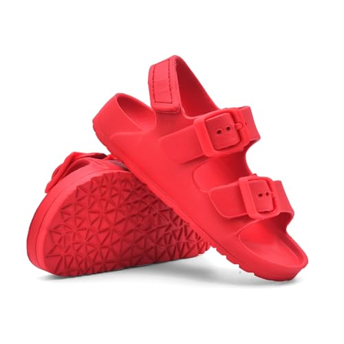 Image of Toddler Unisex Adjustable Buckle Sandals - Comfortable Open Toe Beach & Pool Shoes for Boys & Girls with Back Strap