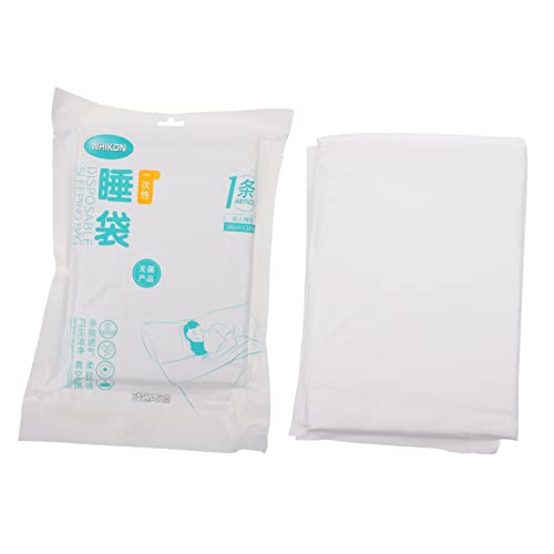 BESPORTBLE Saco De Dormir Desechable De 1 Pieza Saco De Dormir De Algodón Dosel De Red para Adultos Colcha Blanca Sábana para Dormir De Viaje De Hotel Ropa De Cama Saco De Dormir De Un