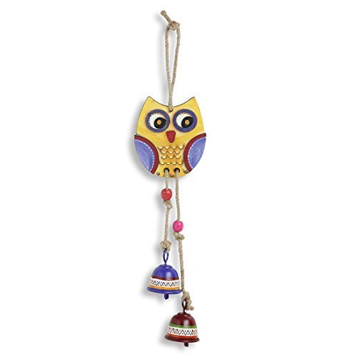 Carillon éolien hibou en métal décoration maison Risecollection - 3