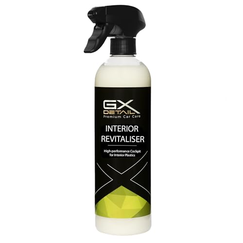GxDetail Recuperador de Plásticos Interiores 500 ml. para Coche – Efecto Satinado y Protección UV – Restaura Color y Acabado Original – Fórmula No Grasa y Secado Rápido.