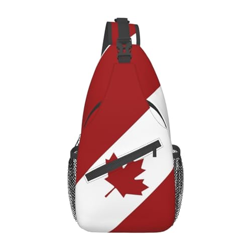 ASYG Cute Canada Flag Sling Bag Crossbody Sling Backpack Canadian Chest Shoulder Backpack Men Women Hiking Outdoor