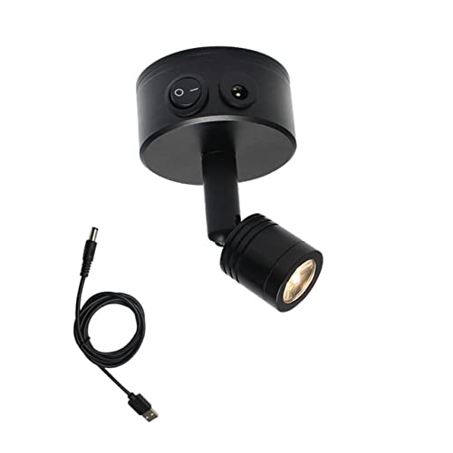 Housoutil Rechargeable Spotlight Black Light Fixtures Living Room Lights Ceiling Wall Light Fixture LED Light Fixtures Black Ceiling Spotlight Bathroom Ceiling Spotlights Ceiling Light LED