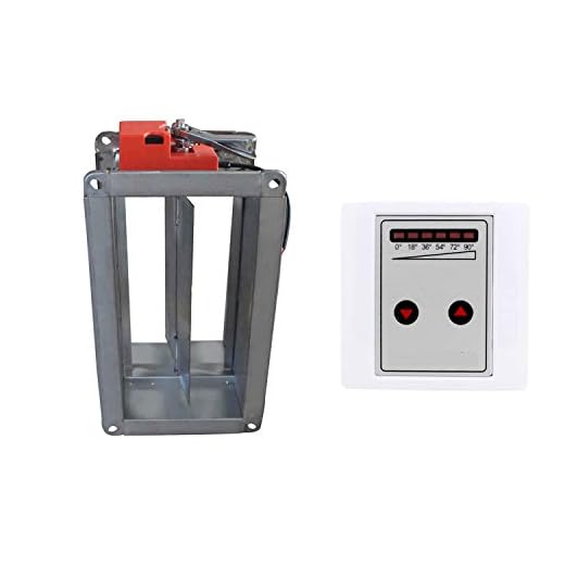 Compuerta motorizada 220v 5 posiciones compuerta regulacion aire rectangular para valvula conducto rejilla vmc conducto aire acondicionado (400 x 200 x 210mm)