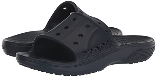 Crocs Sandália unissex Baya II Slides para adultos, Azul marino, 36