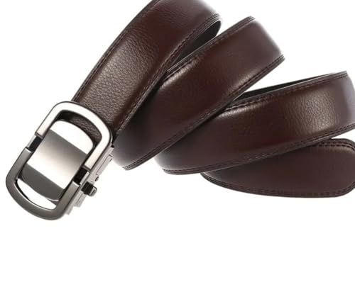 Men Sleek Leather Belt with Polished Pin Buckle for Office and Weekend3