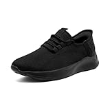 MGBDSZ Women's Walking Shoes Casual Knitted Mesh Slip On Tennis Sneakers Lightweight Comfortable Fashion Daily Footwear Black US 8
