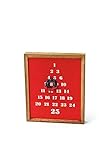 Gartner Studios Advent Calendar with Magnetic Board, Red, 10 by 12 by 1.75 Inches (53290)