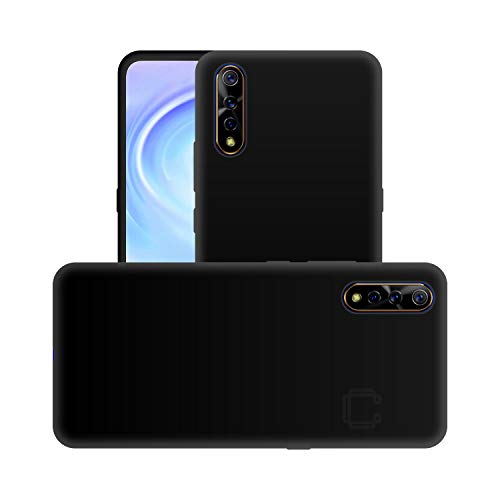 Image of Case Creation for VivoS1 2019 Back case, Vivo S1 Slim Flexible Smart Look case with 360 Camera All Angle Protection (Pure Black)
