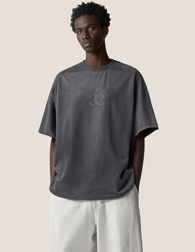 Aelfric Eden Mens Acid Wash T Shirts Oversized Heavyweight Cotton Vintage Tees Streetwear Casual Short Sleeve Tops2