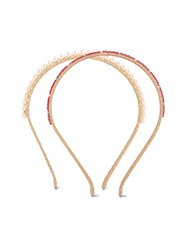 Set of 2 Contemporary Beads HairBands for Women