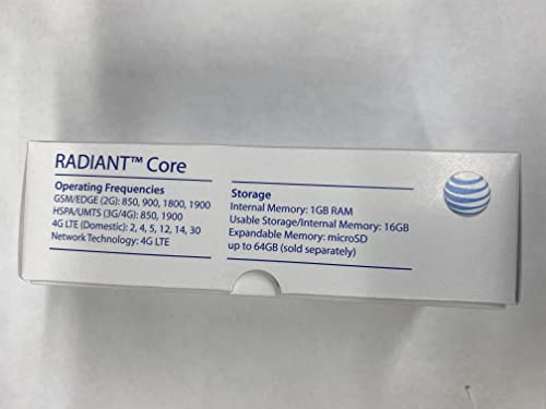 SIMBROS Radiant Core Phone At&t Unlocked u304aa 4g 5.5in 16GB Smart Phone simkey -Unlocked to Work on All GSM Carriers Like At&t T-Mobile & Cricket -Not for Verizon