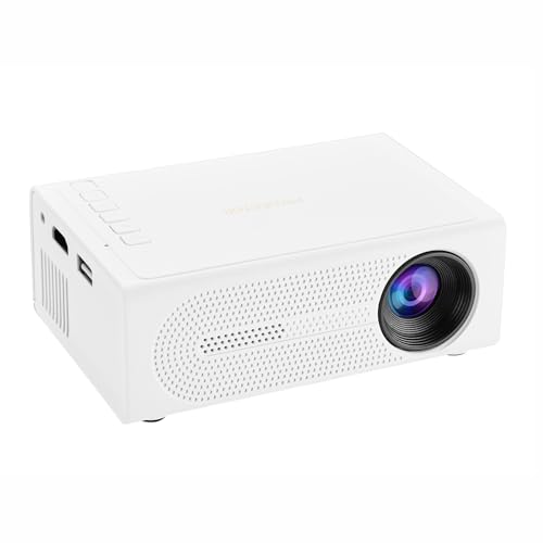 1080p Hd Mini Portable Projector 360 Sound Light Projector For Indoor Outdoor Phone Projectors With Hdmi Usb Audio Bedroom Projectors For Laptop Tablet TV Stick PS Movie Tv VideoWhite