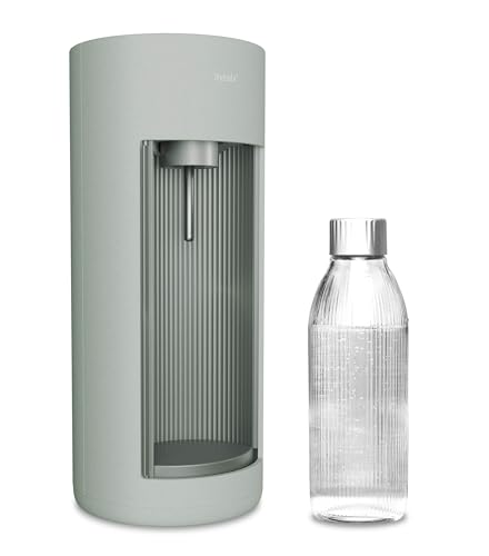 Mysoda: Stilvoller Glassy Wassersprudler aus Holzkomposit und Aluminium (ohne CO2-Zylinder) mit 1-Liter-Glasflasche & BPA-freier 1-Liter-Plastikflasche - Salbeigrün (Pigeon) Mysoda: Stilvoller Glassy Wassersprudler aus Holzkomposit und Aluminium (ohne CO2-Zylinder) mit 1-Liter-Glasflasche & BPA-freier 1-Liter-Plastikflasche - Salbeigrün (Pigeon)