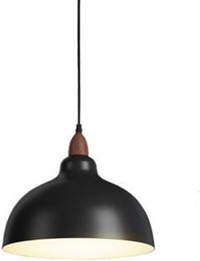 Luminaire suspendu en bois noir E27 pour plafond de salle à manger